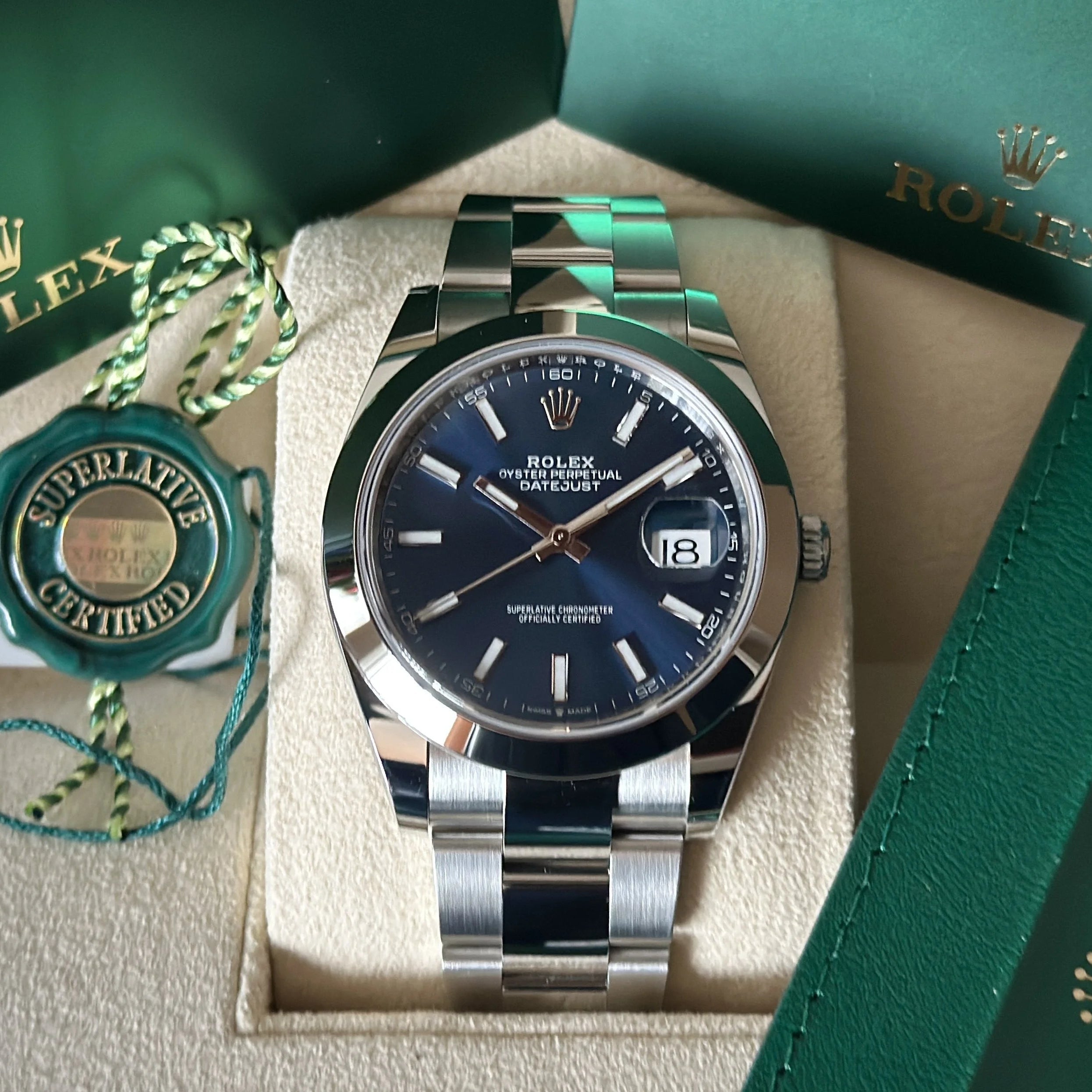 ROLEX DATEJUST TABLEAU BLEU 2025