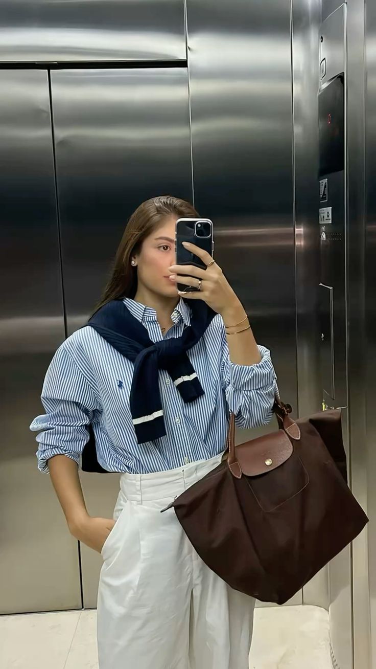 Longchamp tote bag M Marron