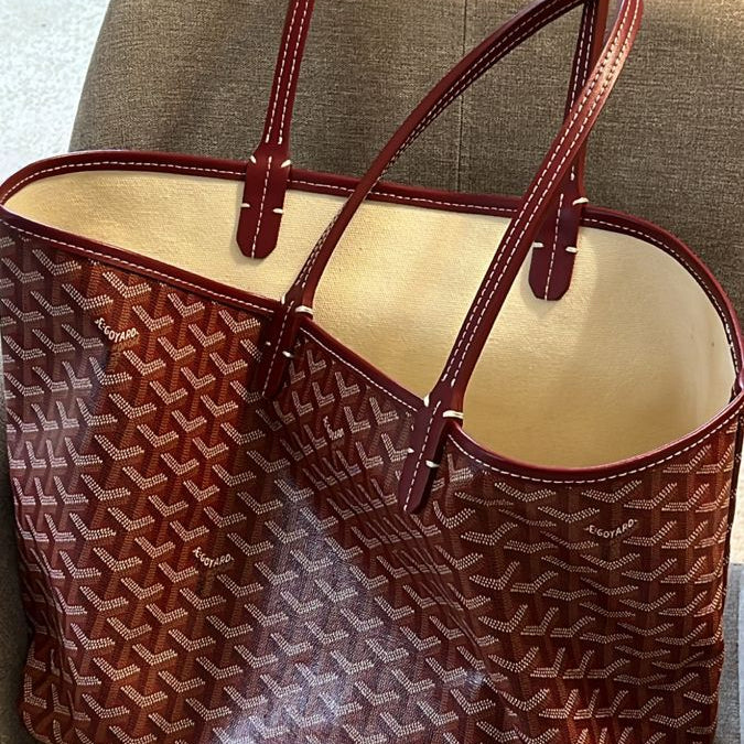 Goyard Tote Bag Burgundy